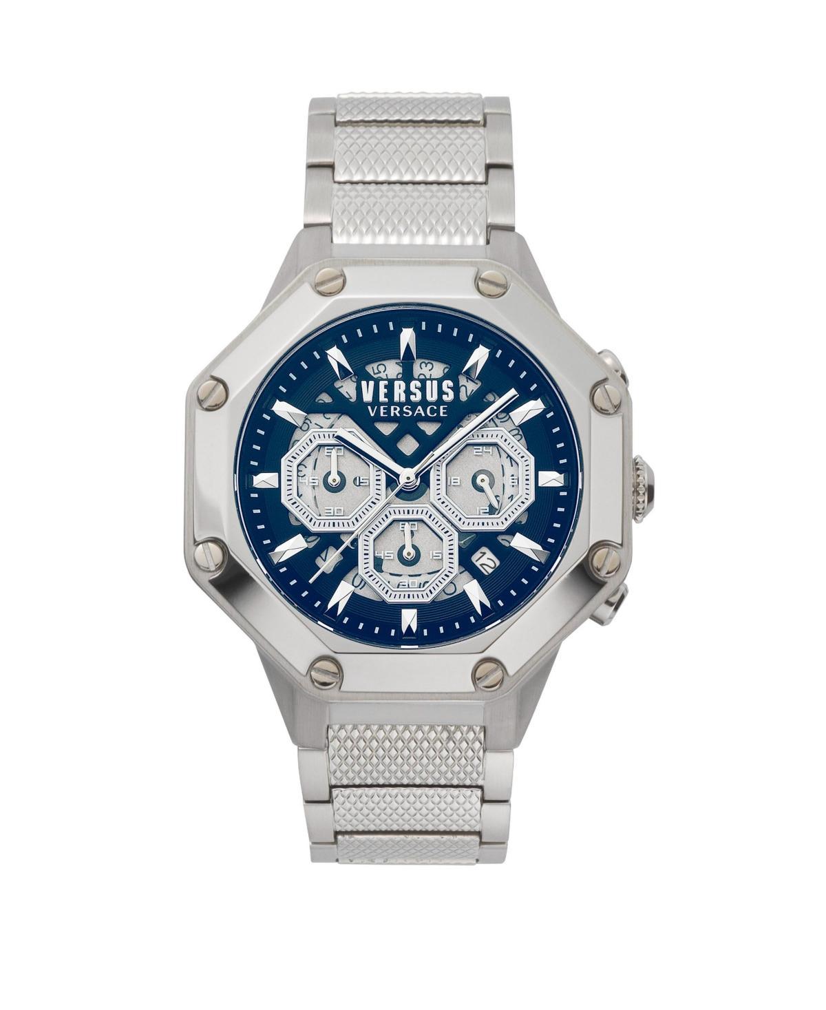 Versus Versace Mens Palestro Silver Stainless Steel Watch 45MM Product Image