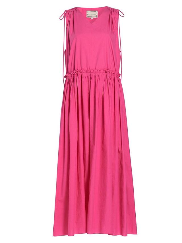 Womens Jacobs Gathered Cotton Poplin Maxi Dress Product Image