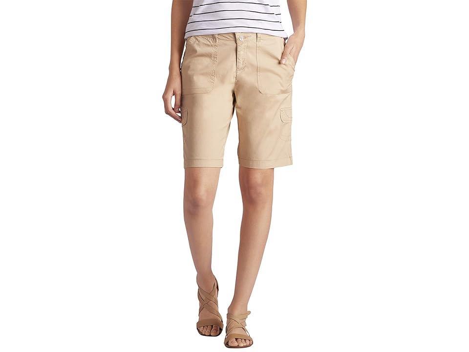 Lee Avery Knit Waist Cargo Bermudas (Cafe) Women's Shorts Product Image