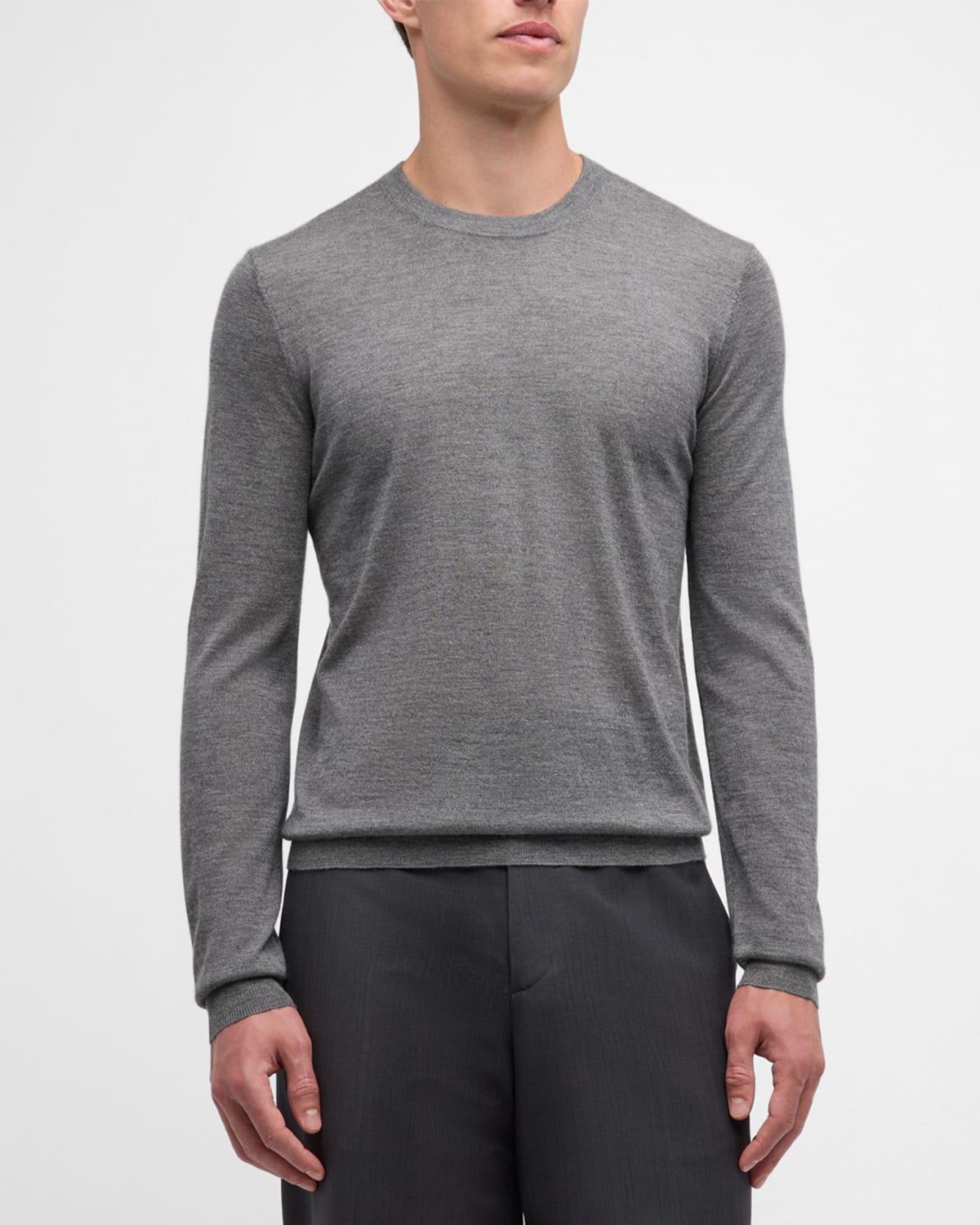 Men's Cashmere and Silk Crewneck Sweater Product Image