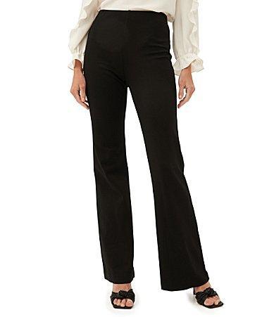 Trina Turk Chimayo 3 Ponte Knit High Waisted Side Zip Flared Pants Product Image