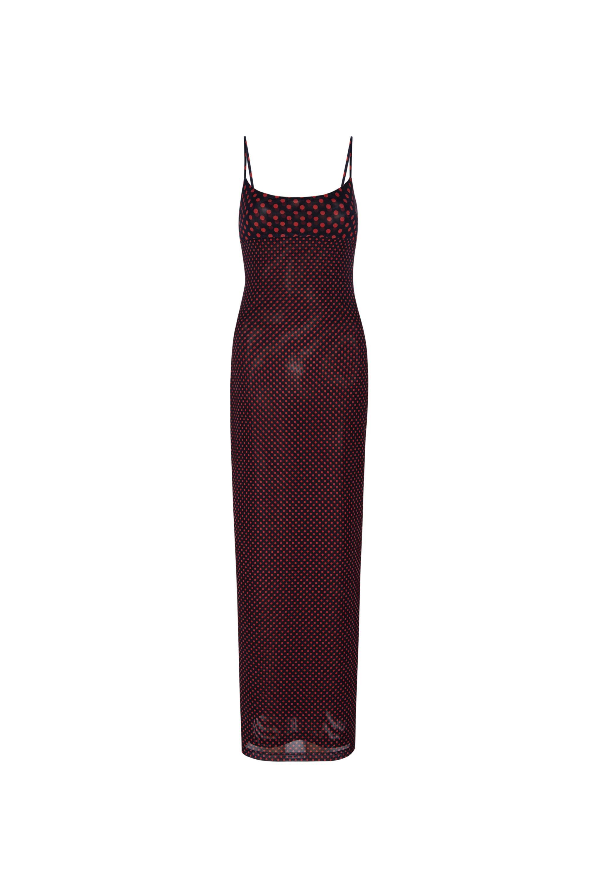 THAIS DRESS - BLACK POLKA DOT Product Image