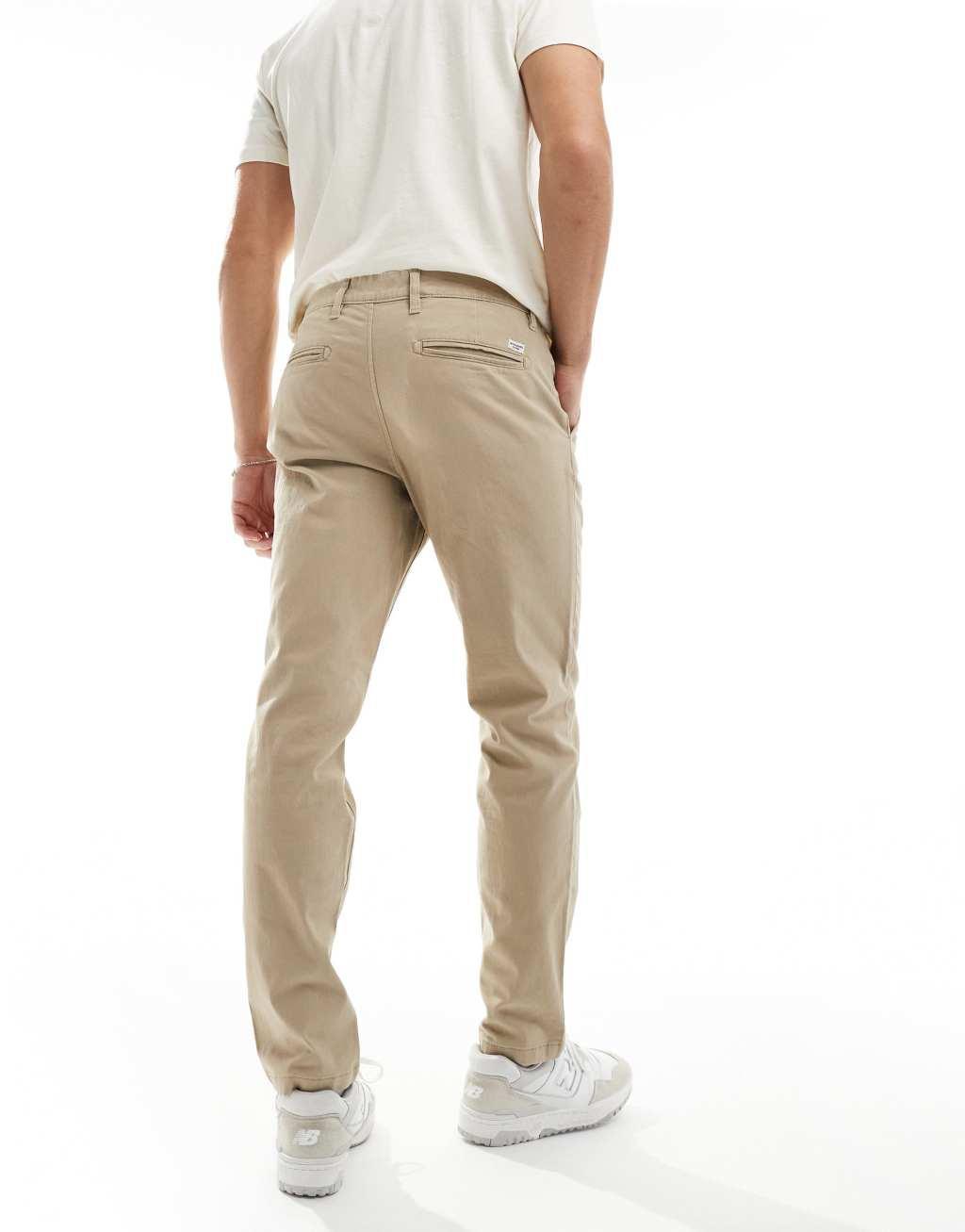 Jack & Jones slim chinos in beige Product Image