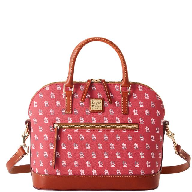 Womens Dooney & Bourke St. Louis Cardinals Signature Domed Zip Satchel Purse Product Image