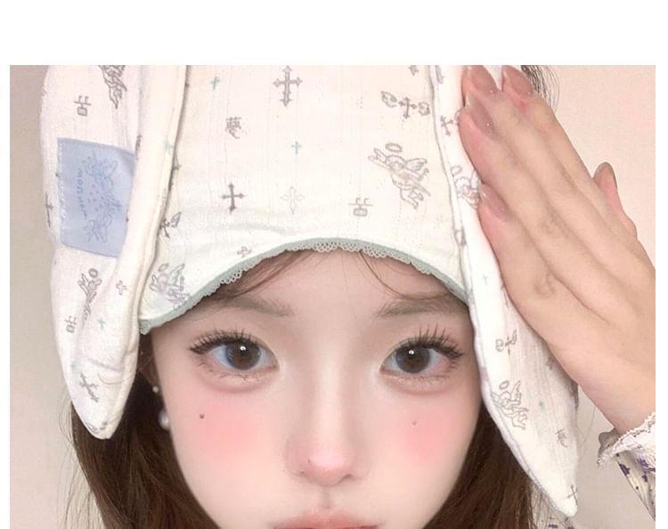 Rabbit Ear Lace Trim Headband / Eye Mask Product Image