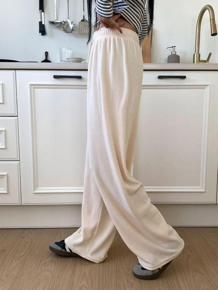 Fleece Wide Leg Pants Product Image