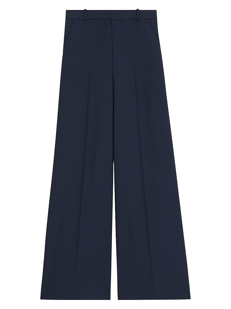 Womens Oxford Wool-Blend High-Rise Trousers product image