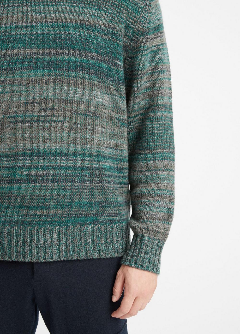 Marled Cashmere-Wool Crew Neck Sweater Product Image