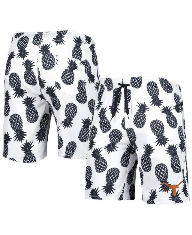 Mens Colosseum White Texas Longhorns Pineapples Swim Shorts Product Image