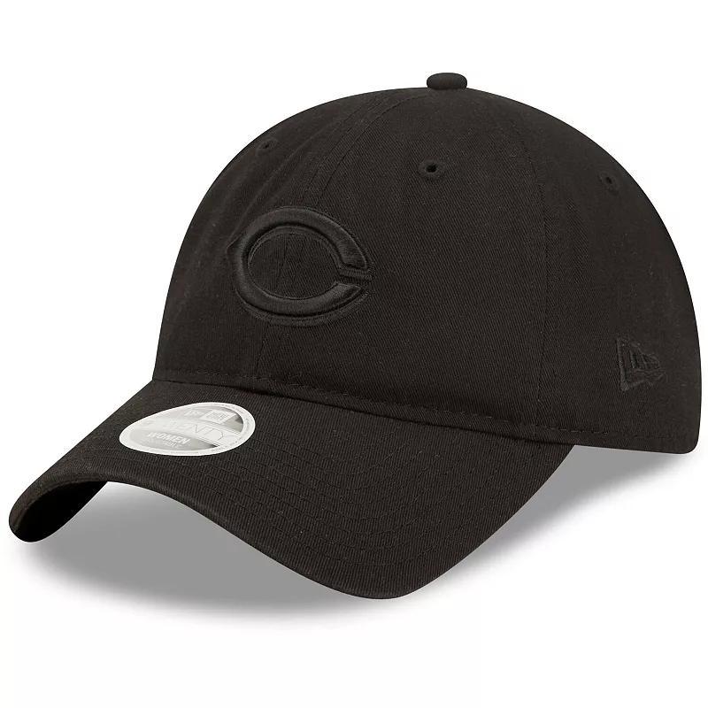 Womens New Era Cincinnati Reds Black on Black Core Classic II 9TWENTY Adjustable Hat Product Image