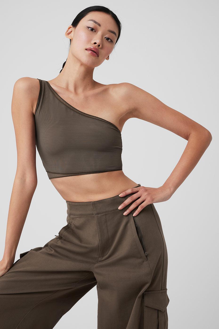 Mesh Sheer Illusion Tank - Olive Tree Female Product Image