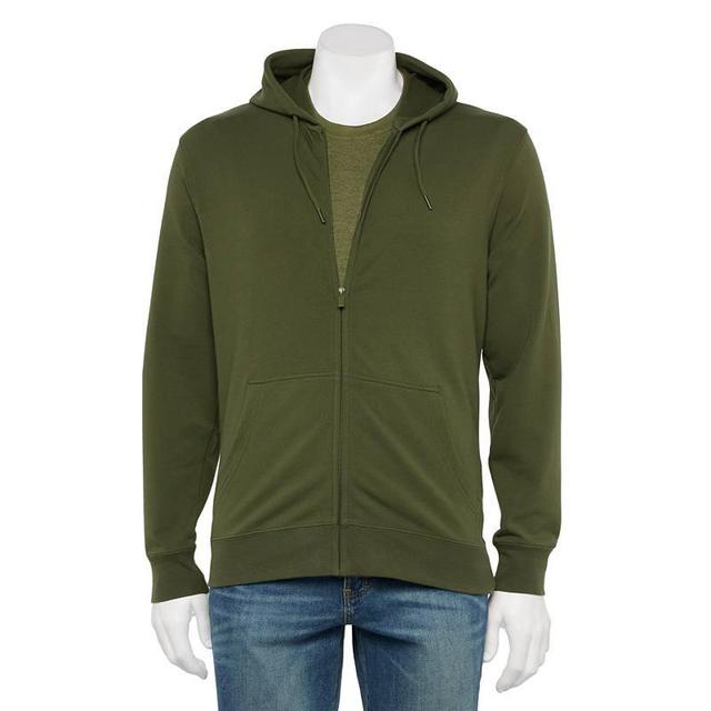 Mens Caliville Cotton Stretch Full-Zip Hoodie Med Green Product Image