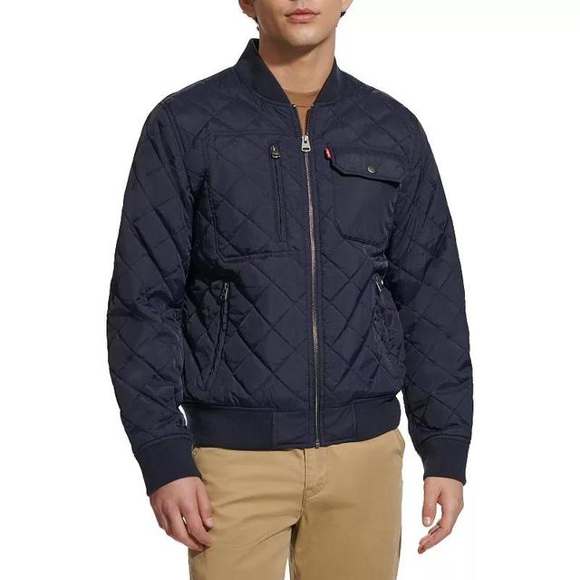 Levis Mens Regular-Fit Diamond-Quilted Bomber Jacket Product Image