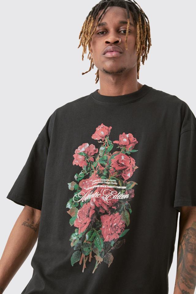 Tall Floral Graphic T-shirt | boohooMAN USA Product Image