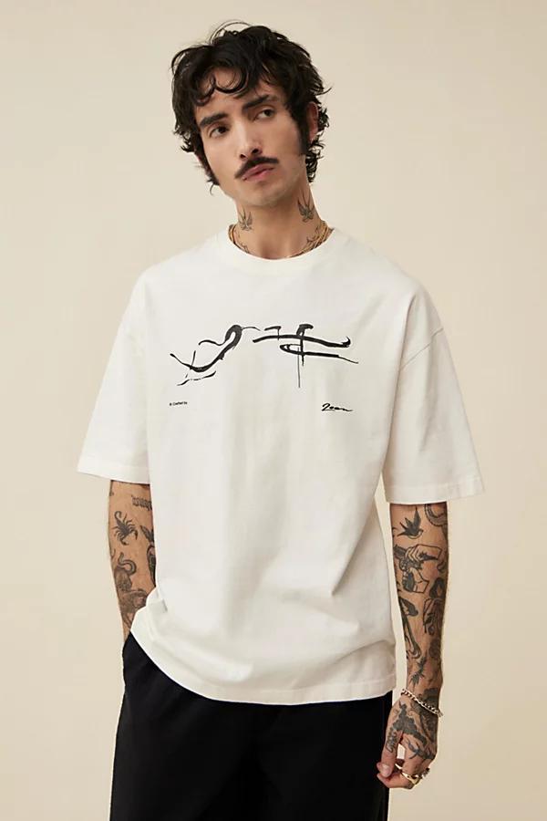 Loom Ecru Metro Graphic Tee Mens at Urban Outfitters Product Image