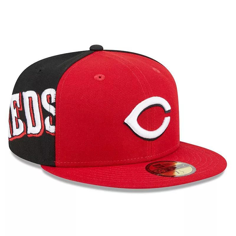 Mens New Era Red/Black Cincinnati Reds Gameday Sideswipe 59FIFTY Fitted Hat Product Image