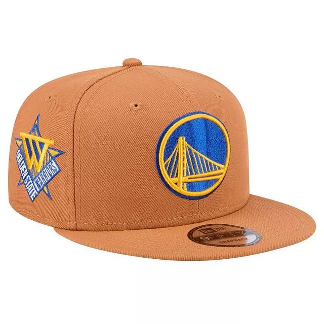 Mens New Era Tan Golden State Warriors Color Pack 9FIFTY Snapback Hat Product Image