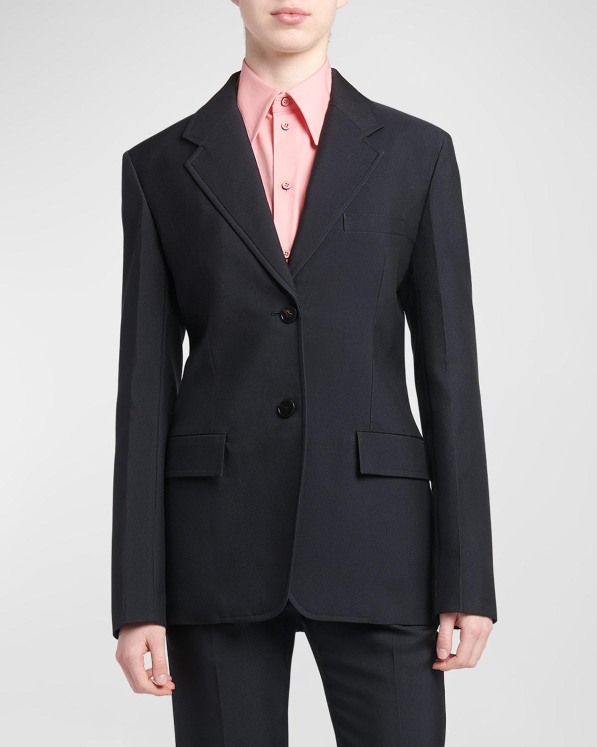 Topstitch Single-Breasted Blazer Jacket Product Image