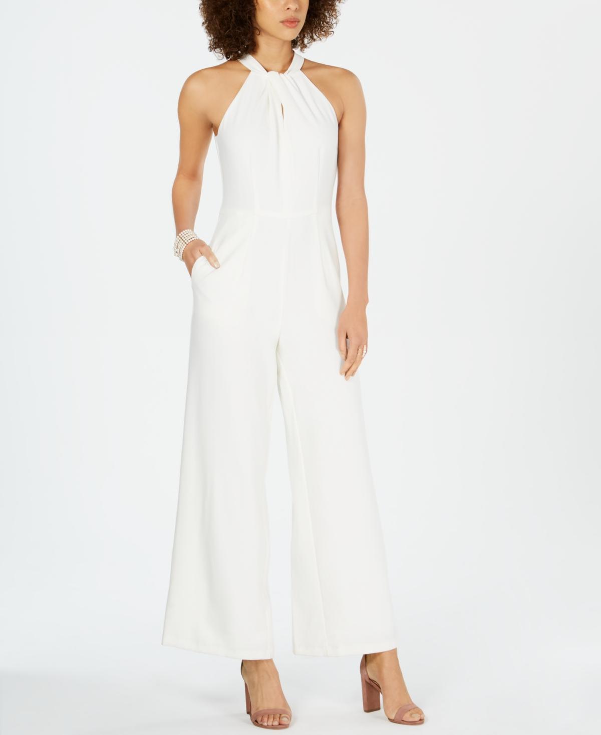 julia jordan Twist-Front Halter Jumpsuit Product Image