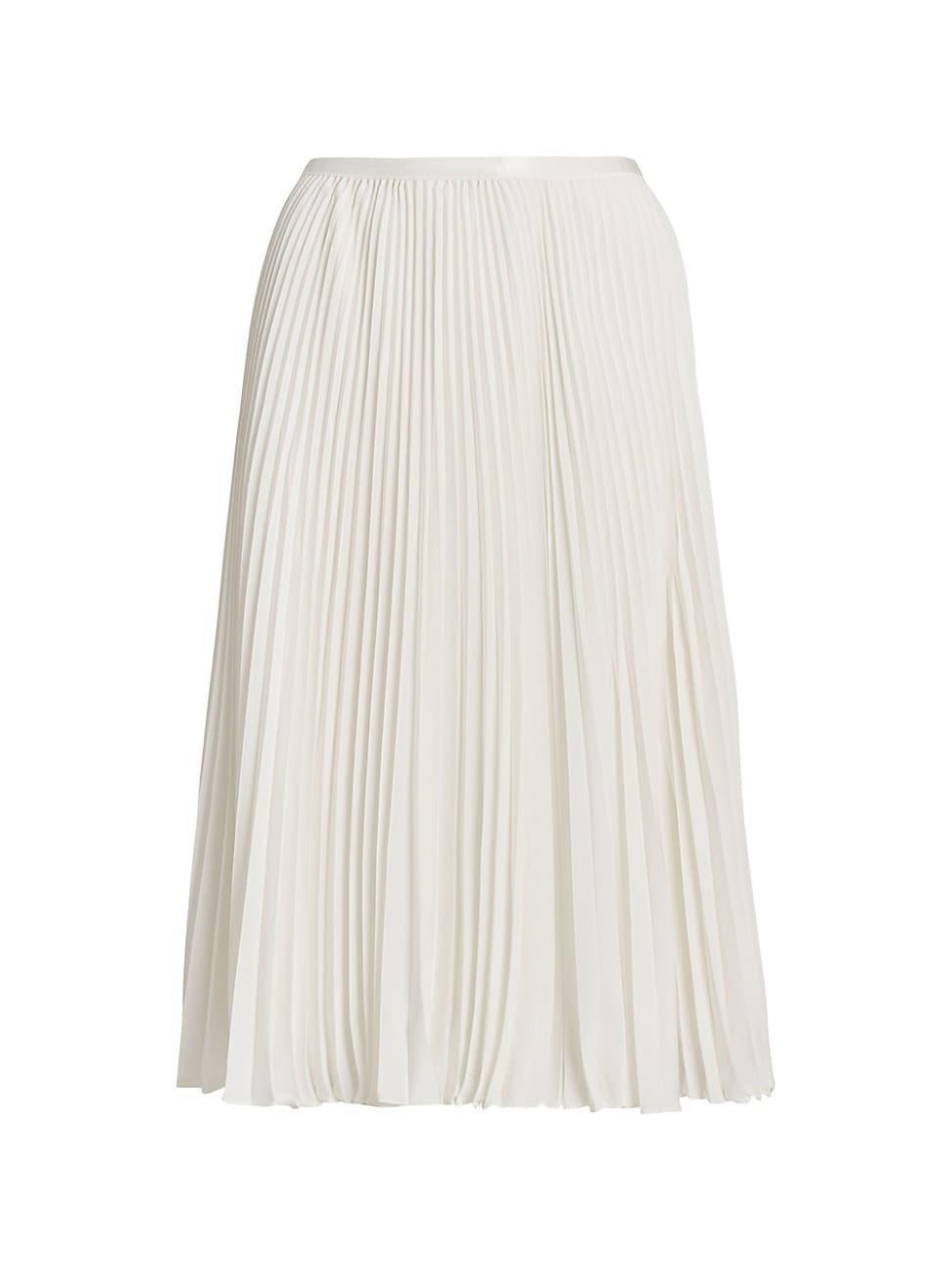 Womens Georgette Pleated Midi-Skirt product image