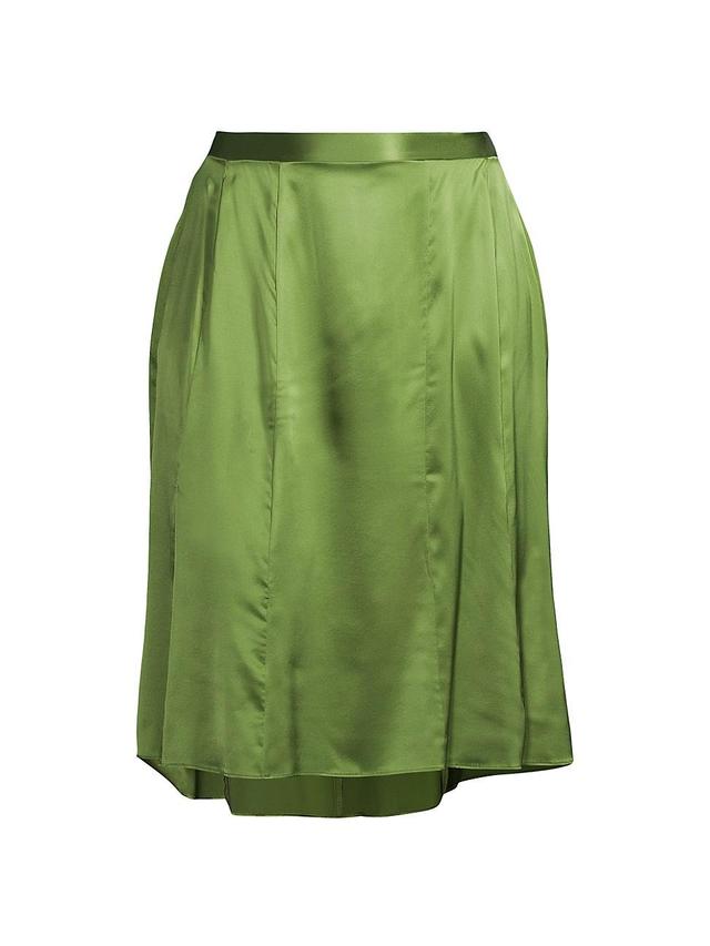 Womens Bellini Silk Charmeuse Midi-Skirt Product Image