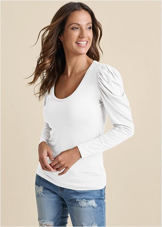 Puff Shoulder Top Product Image