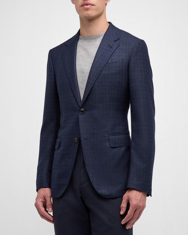 Mens Check Wool Blazer Product Image