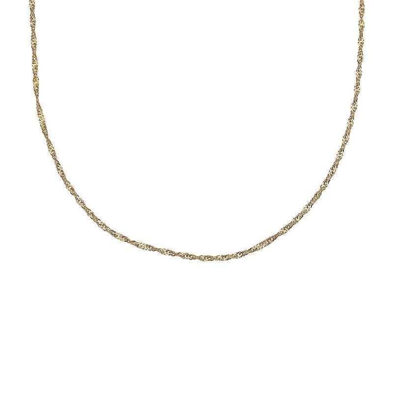 PRIMROSE Sterling Silver Singapore Chain, Womens Gold Product Image