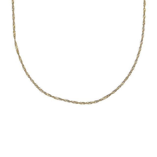 PRIMROSE Sterling Silver Singapore Chain, Womens Gold Over Sterling Product Image