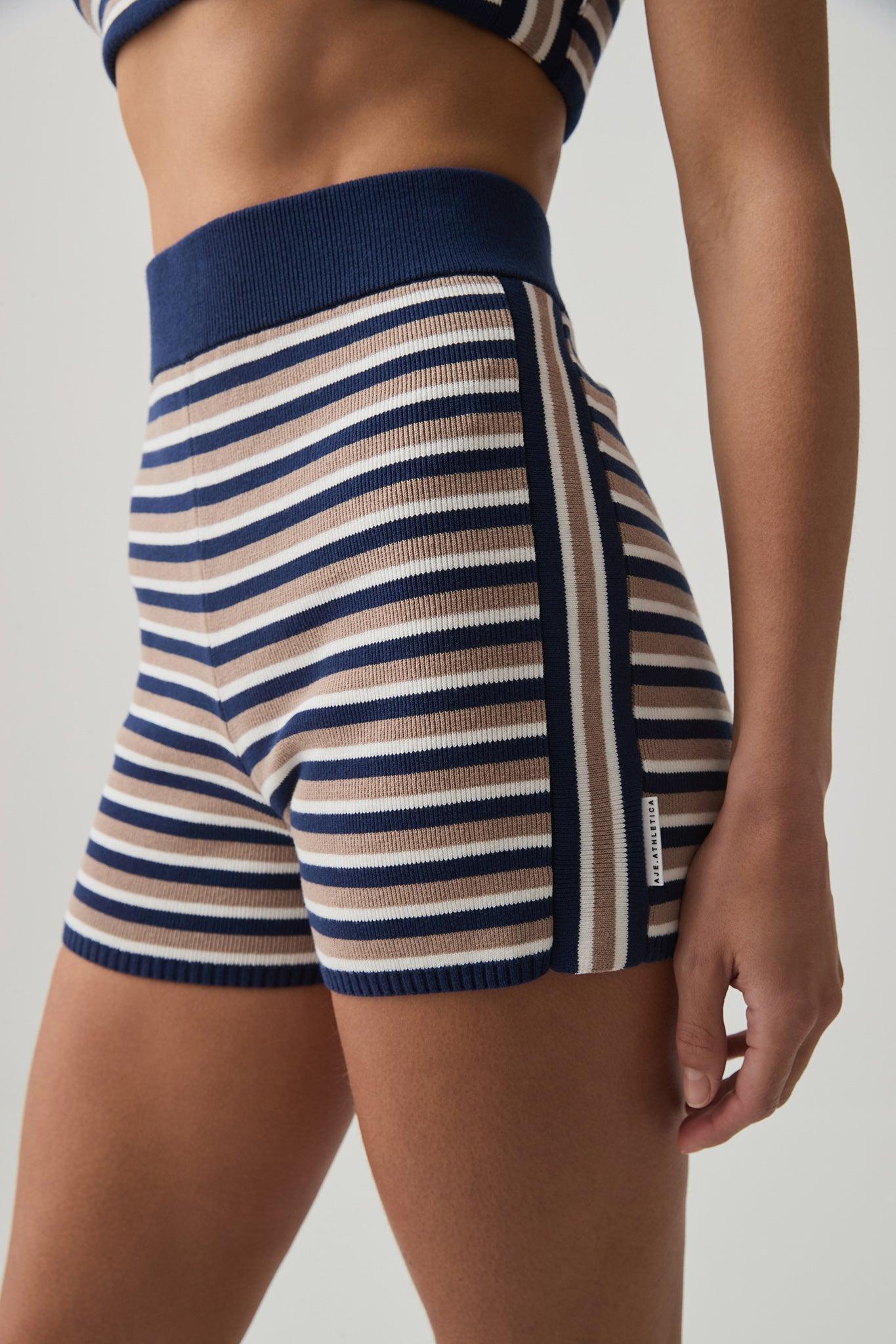 Stripe Knit Bike Short 628 Product Image