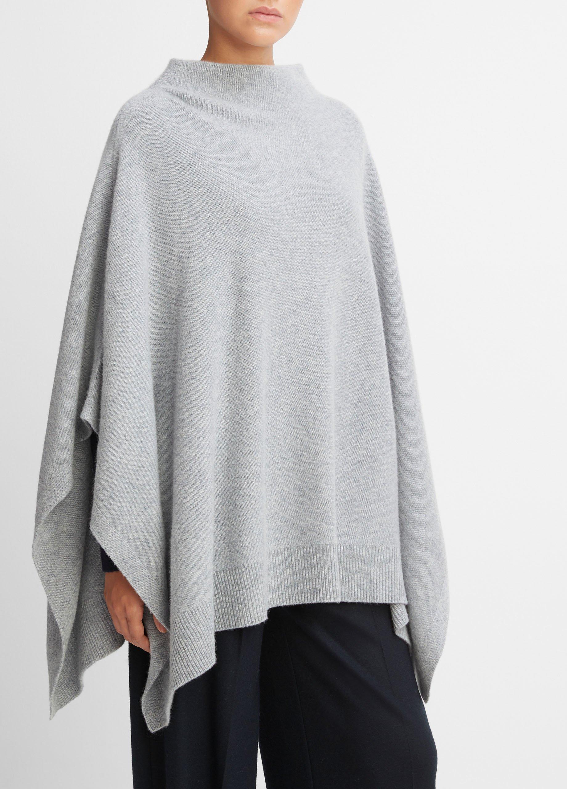 Plush Cashmere Funnel Neck Poncho Product Image