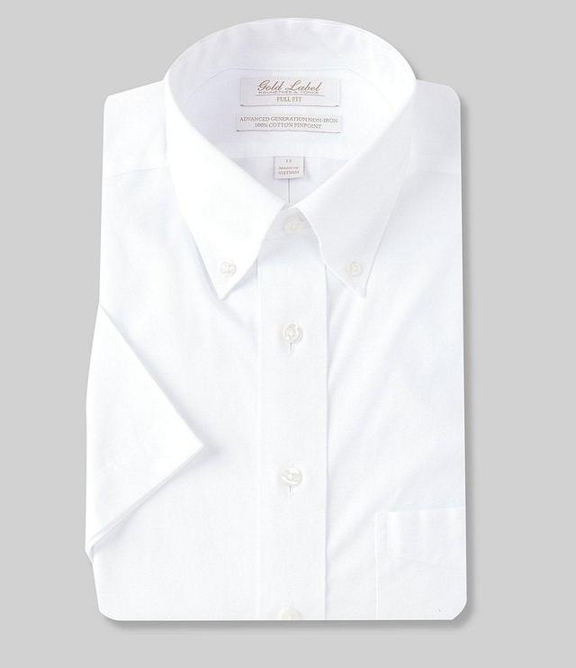 Gold Label Roundtree & Yorke Non-Iron Full-Fit Button Down Collar Short-Sleeve Dress Shirt Product Image