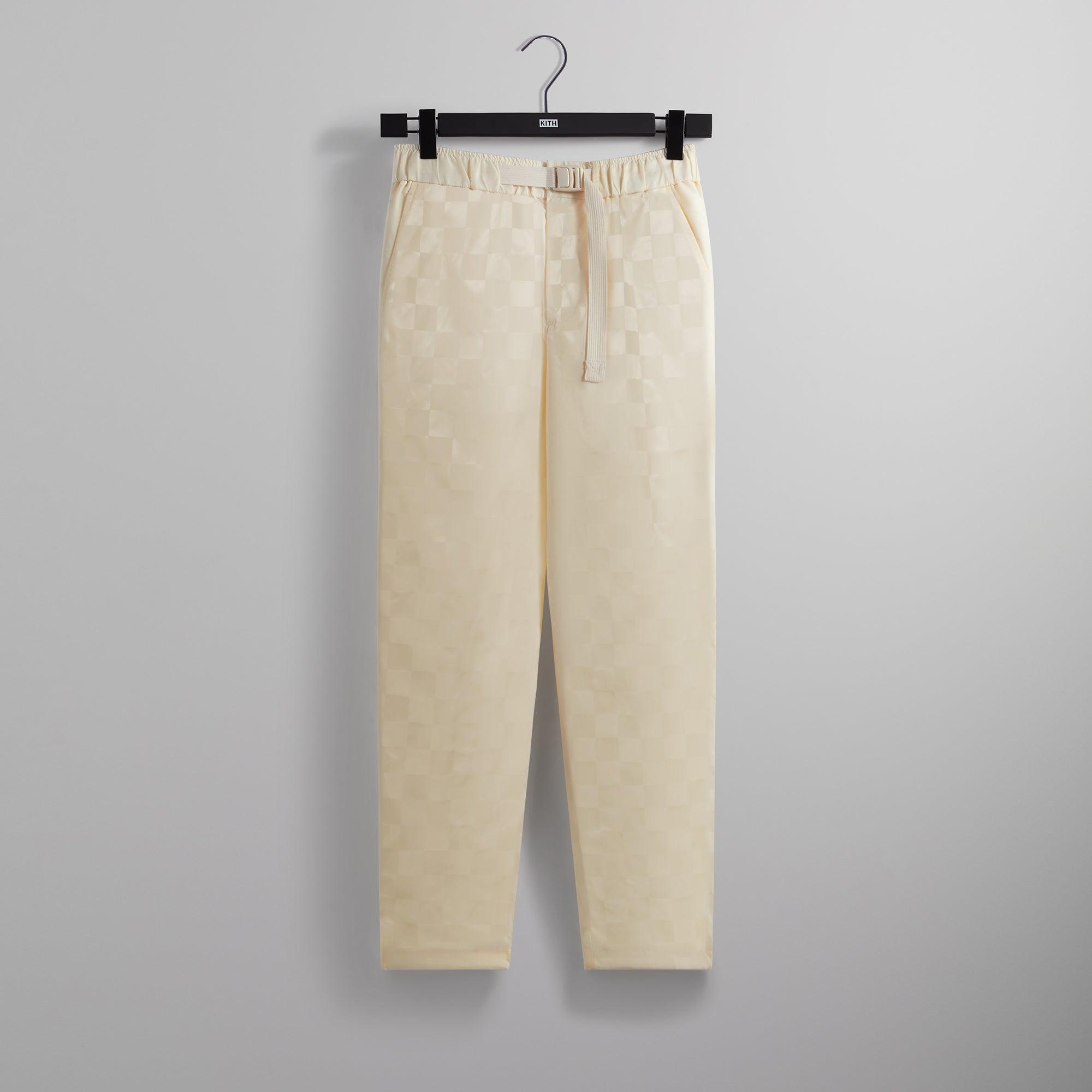 Kith Checkered Satin Davon Pant - Sandrift Male Product Image