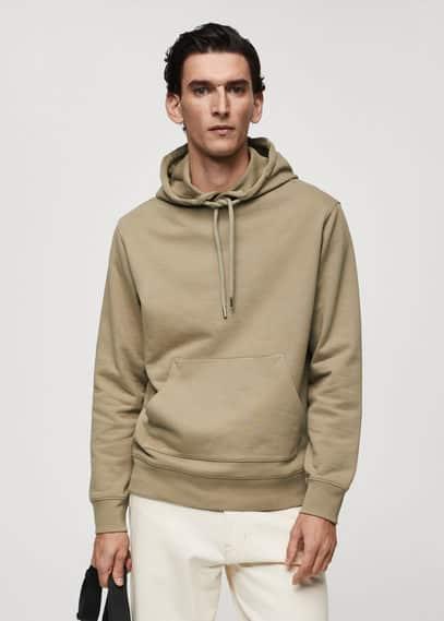 MANGO MAN - Hoodie cotton sweatshirt sandMen Product Image