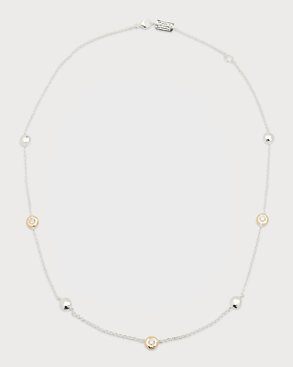 Womens Chimera Sterling Silver, 18K Yellow Gold, & Diamond Short Station Necklace Product Image