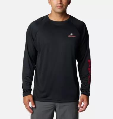 Columbia Men's Collegiate PFG Terminal Tackle Long Sleeve Shirt - Georgia- Product Image