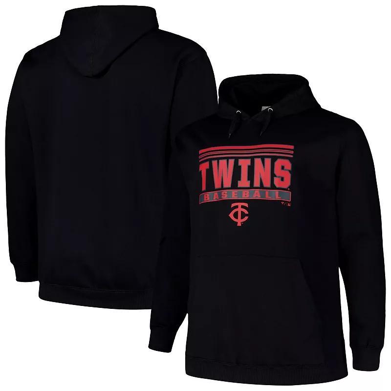 Mens Minnesota Twins Stack Fleece Pullover Hoodie Product Image