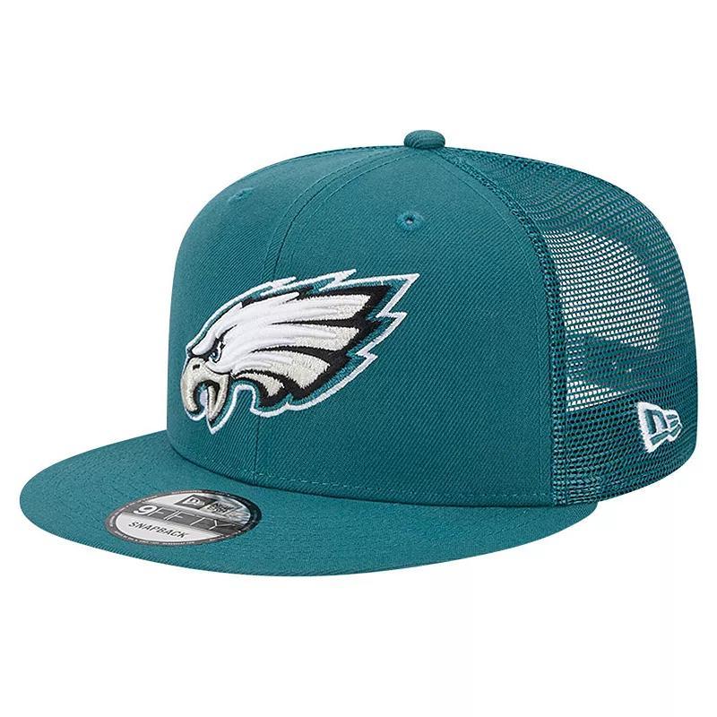 Mens New Era Midnight Philadelphia Eagles Main Trucker 9FIFTY Snapback Hat Product Image