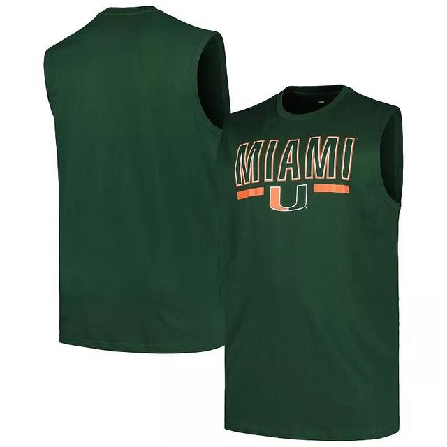 Mens Profile Miami Hurricanes Big & Tall Tank Top Product Image