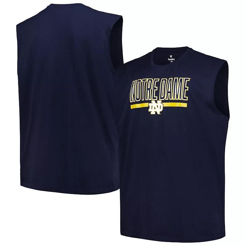 Mens Profile Notre Dame Fighting Irish Big & Tall Tank Top Blue Product Image