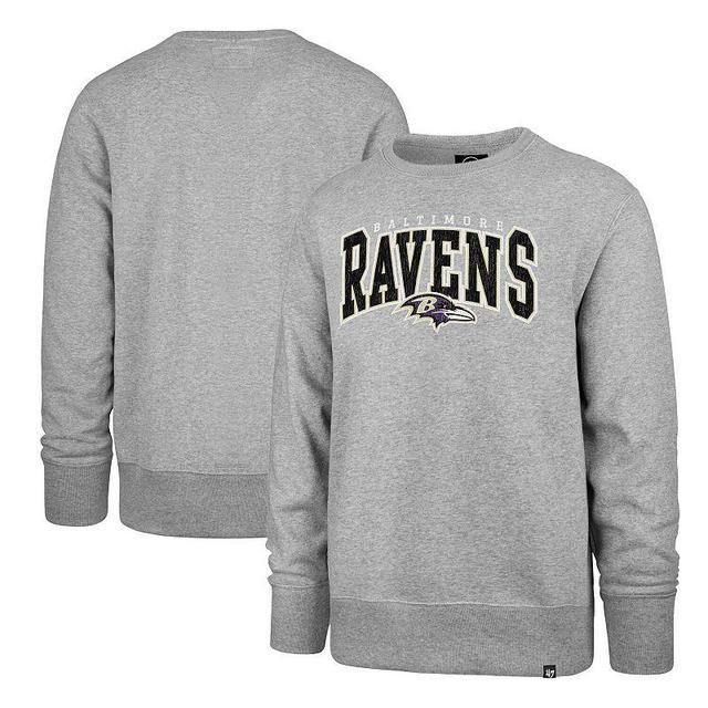 Mens 47 Gray Baltimore Ravens Varsity Block Headline Pullover Sweatshirt Product Image