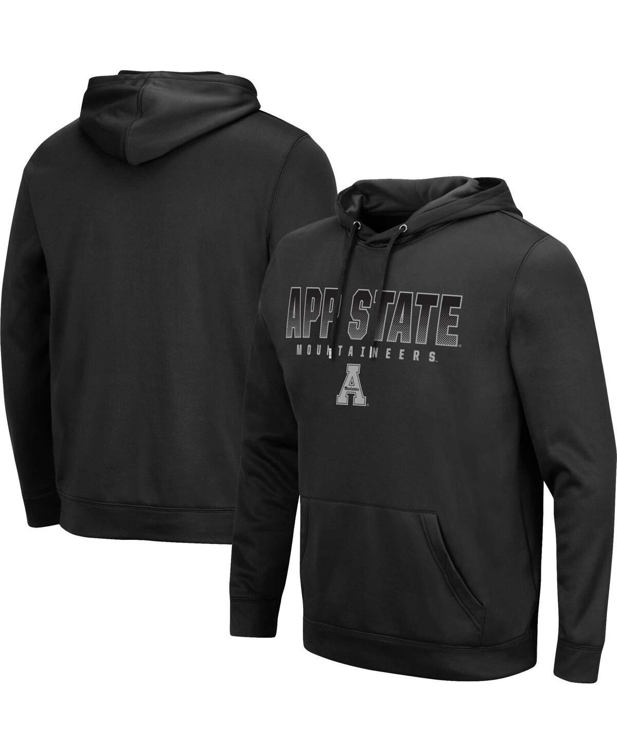 Mens Colosseum Black Appalachian State Mountaineers Blackout 3.0 Pullover Hoodie Product Image