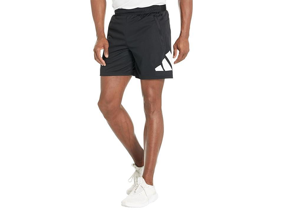 adidas Training Essentials Logo Training 9 Shorts White) Men's Clothing Product Image