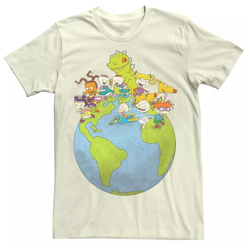 Mens Nickelodeon Rugrats Distressed Earth Day Surrounded By Reptar Chuckie And Friends Tee Product Image