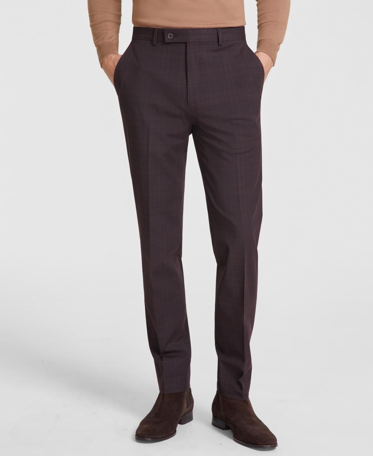 Calvin Klein Mens Slim-Fit Plaid Dress Pants Product Image