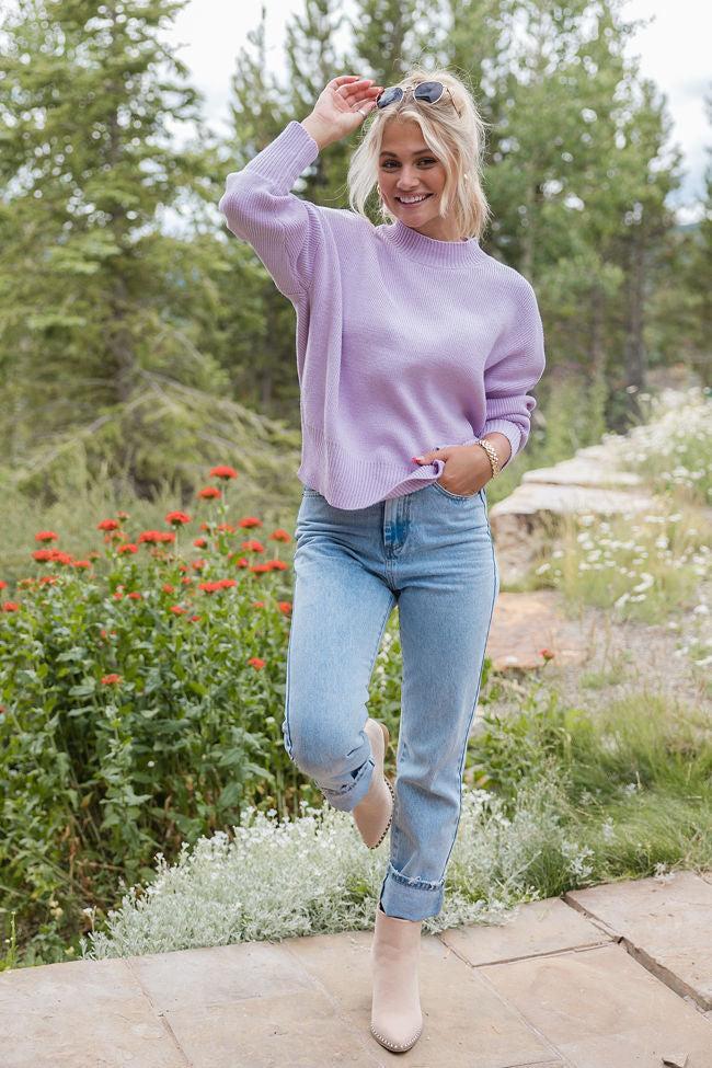 A Great Escape Lilac Oversized Sweater Product Image