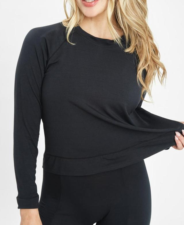 Lively Womens The All-Day Crew Neck Long-Sleeve Top Product Image