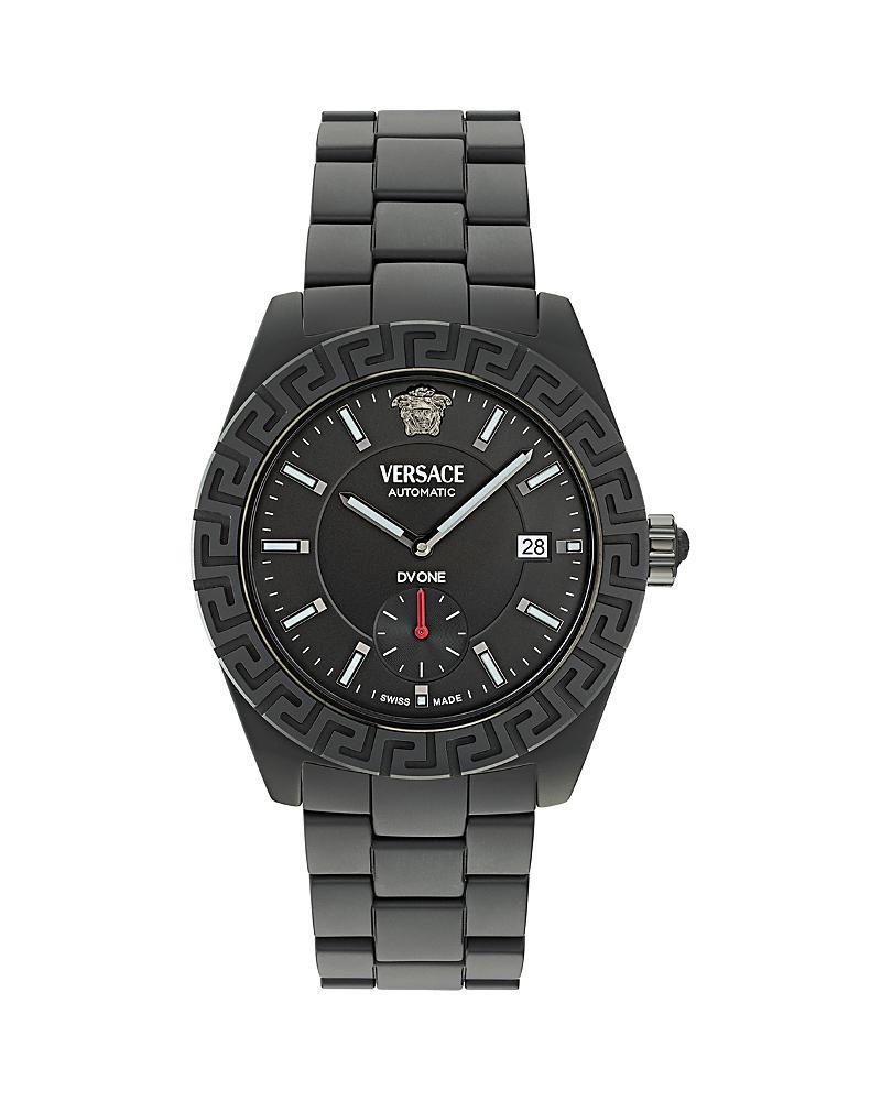 Versace Mens Swiss Automatic Matte Black Ceramic Bracelet Watch 43mm Product Image