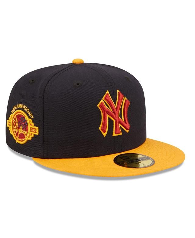 Mens New Era /Gold New York Yankees Primary Logo 59FIFTY Fitted Hat Blue Product Image