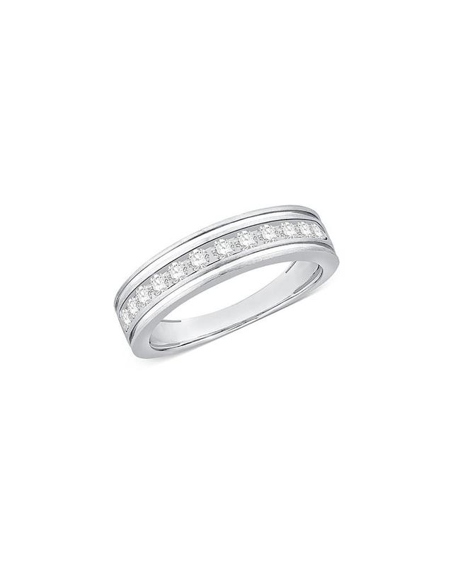 Bloomingdales Fine Collection Mens Diamond Band in 14K White Gold, 0.60 ct. t. w. - Exclusive Product Image